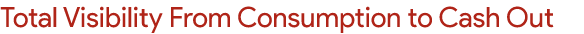 Total Visibility From Consumption to Cash Out